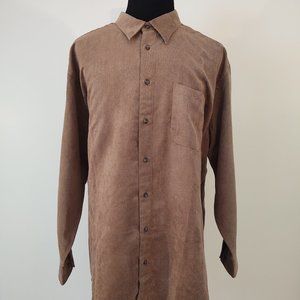 HARBOR BAY MEN'S BIG & TALL LONG SLEEVE CASUAL DRESS SHIRT - SIZE 3XL